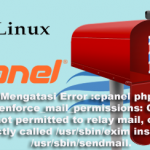 Cara Mengatasi Error :cpanel php mailer error enforce_mail_permissions: Gid 1495 is not permitted to relay mail, or has directly called /usr/sbin/exim instead of /usr/sbin/sendmail.