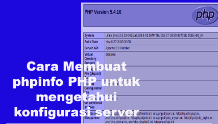 Cara Membuat phpinfo PHP untuk mengetahui konfigurasi server