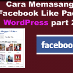 Cara Memasang Facebook Like Pada WordPress dengan plugin Facebook Like Box part 2