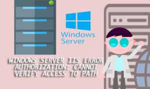 Windows server iis error Authorization: Cannot verify access to path