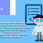 cara memperbaiki error  session_start ()